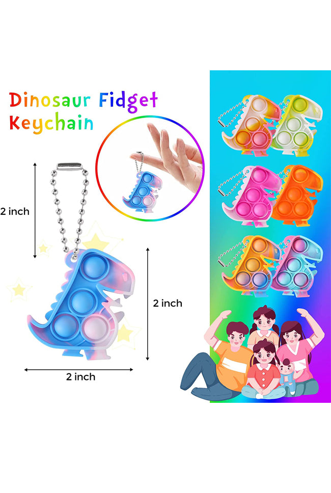 Pop It ~ Dinosaur Keychain