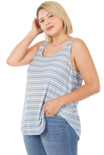 *FINAL SALE* Striped Sleeveless 'Nikki' Tank