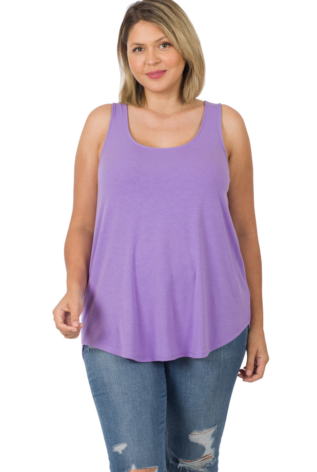 *FINAL SALE* Sleeveless Round Hem Tank