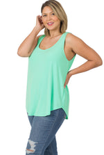 *FINAL SALE* Sleeveless Round Hem Tank