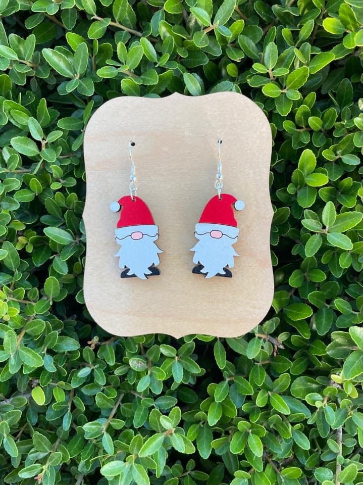 Gnome Santa Holiday Earrings